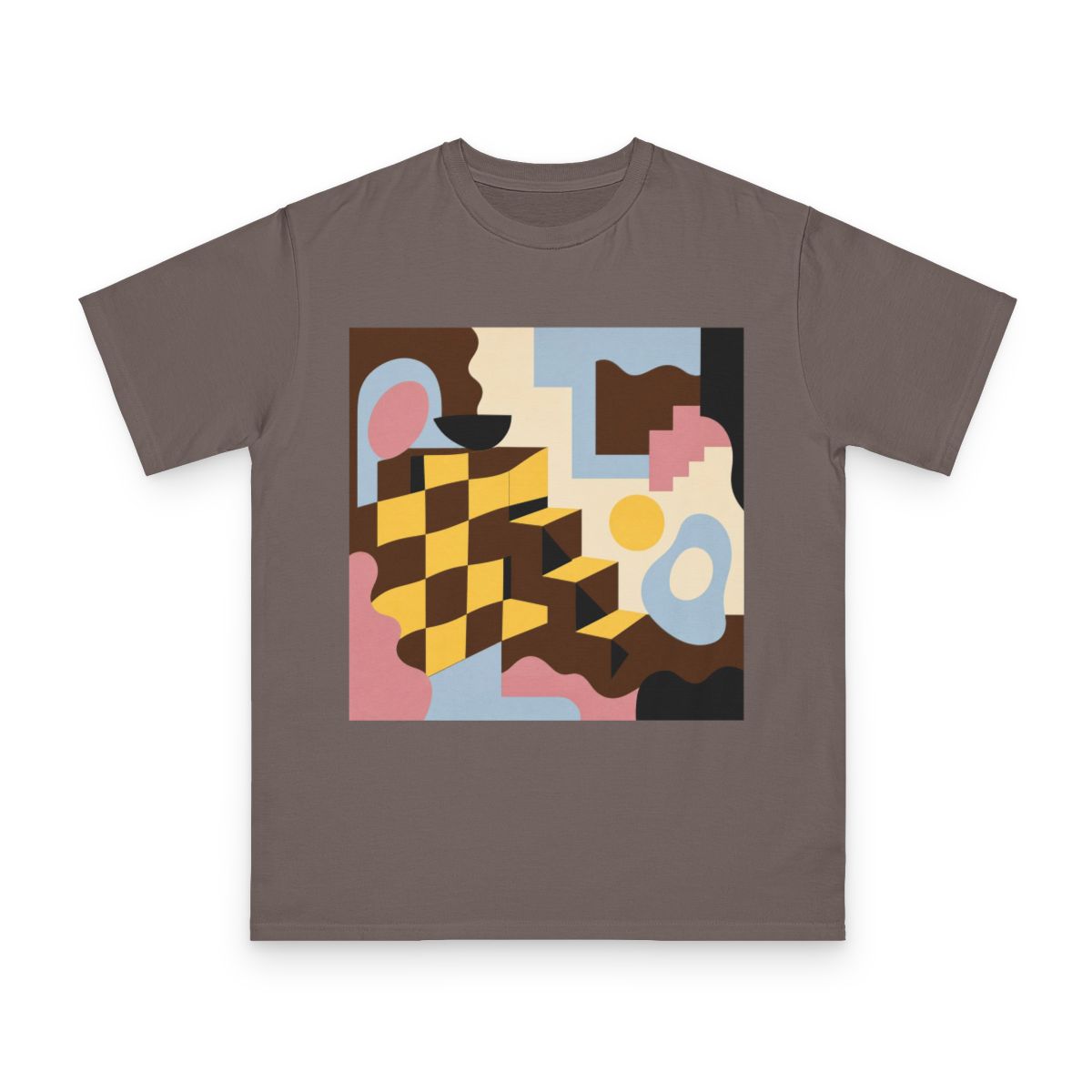 Zoitra Sculptural Check Organic Tee