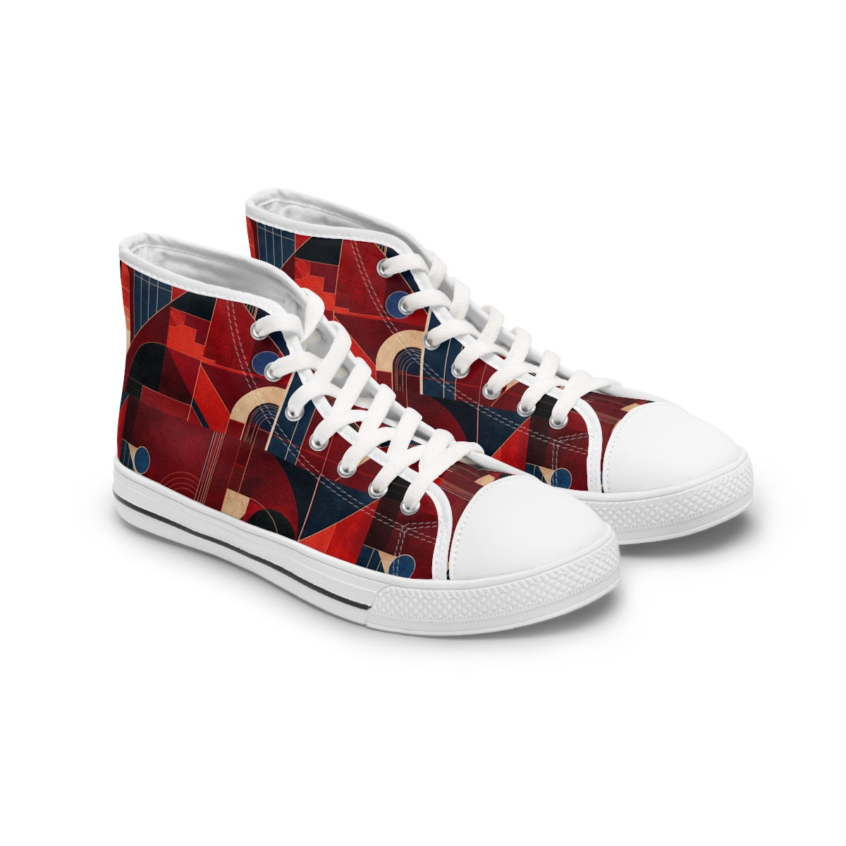 Zoitra Crimson Meridian Men's High-Top Sneakers
