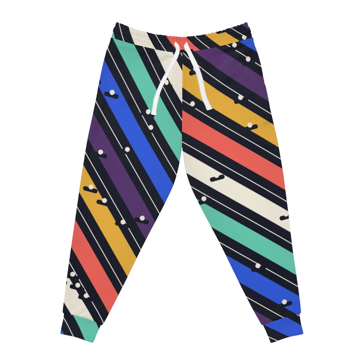 Zoitra Frequency Stripe Athletic Joggers