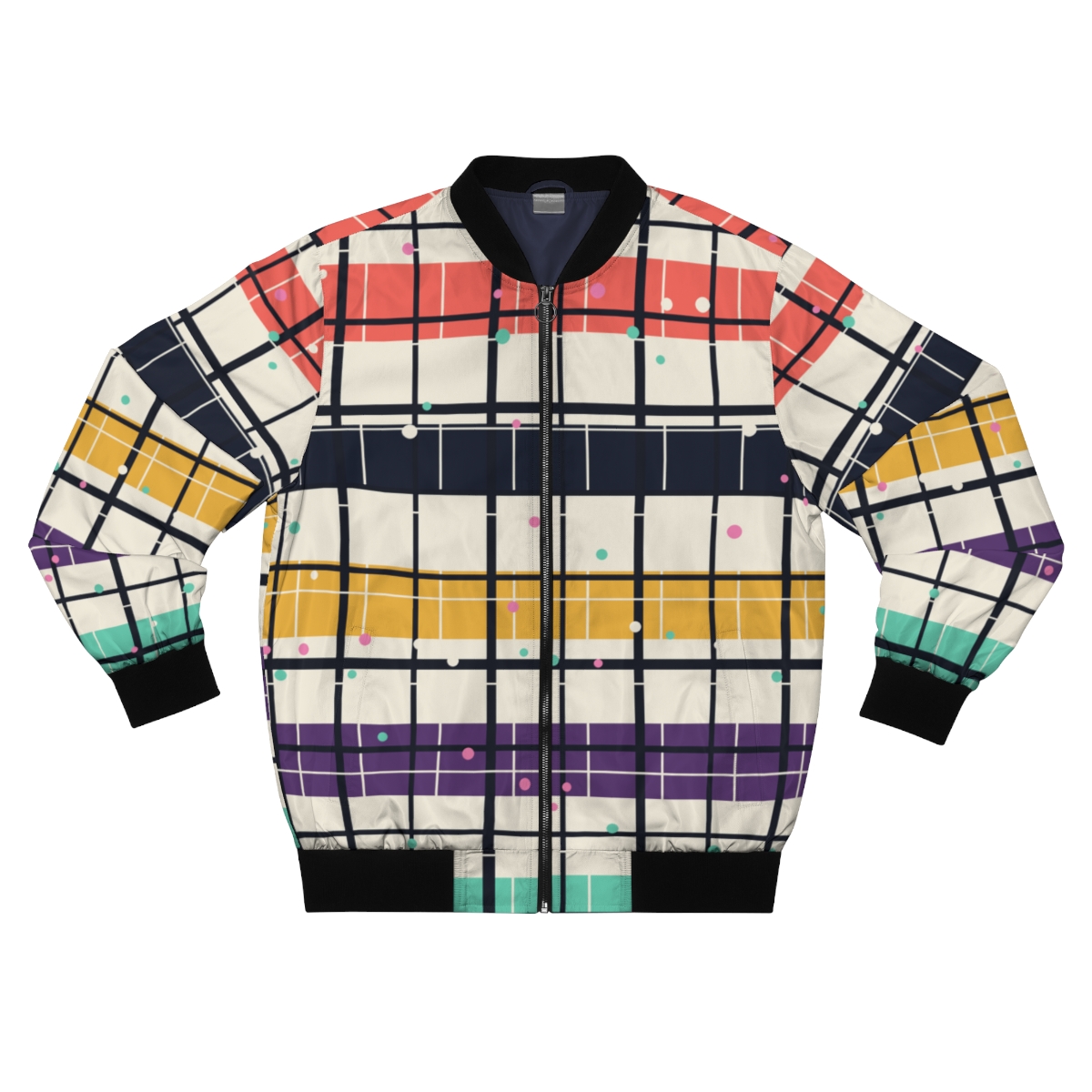Zoitra Chromatic Check Bomber Jacket