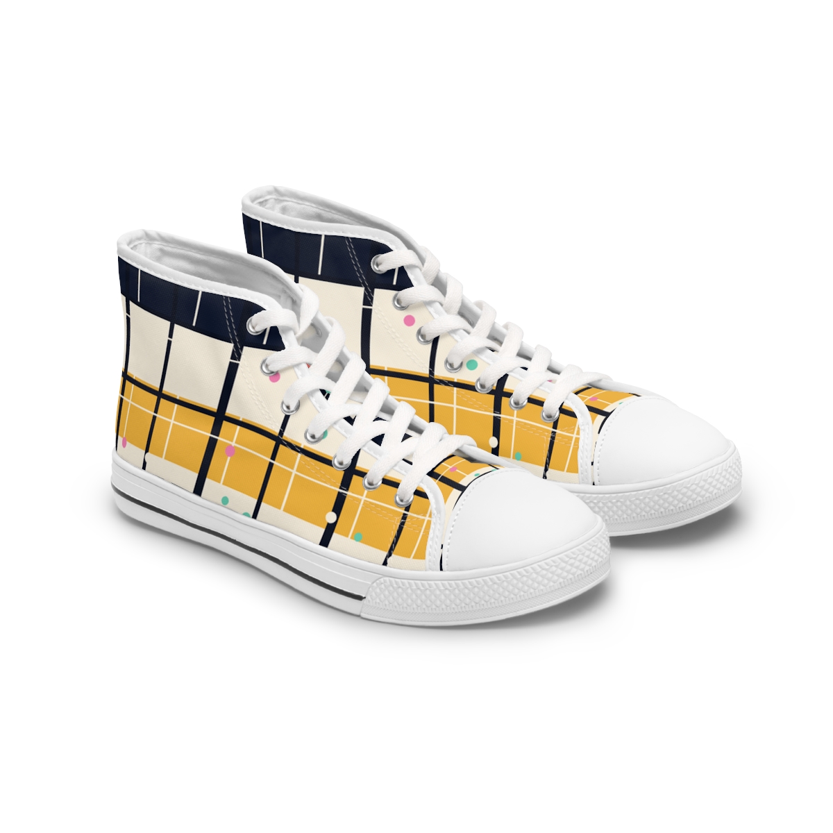 Zoitra Chromatic Check Men's High-Top Sneakers