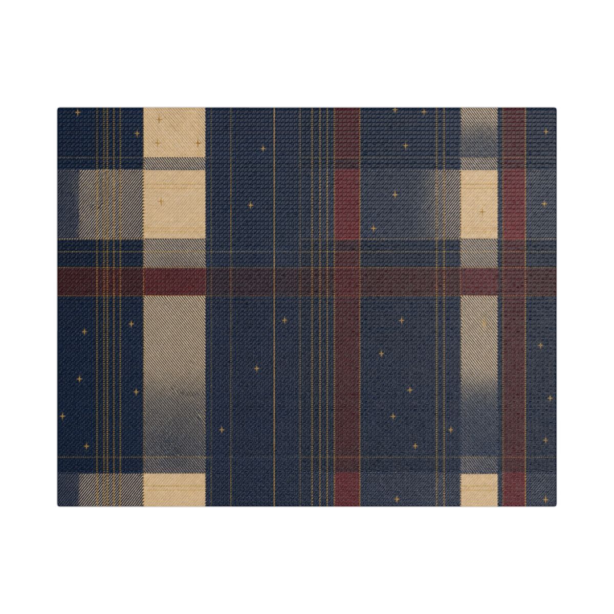 Zoitra Nocturne Plaid Matte Canvas