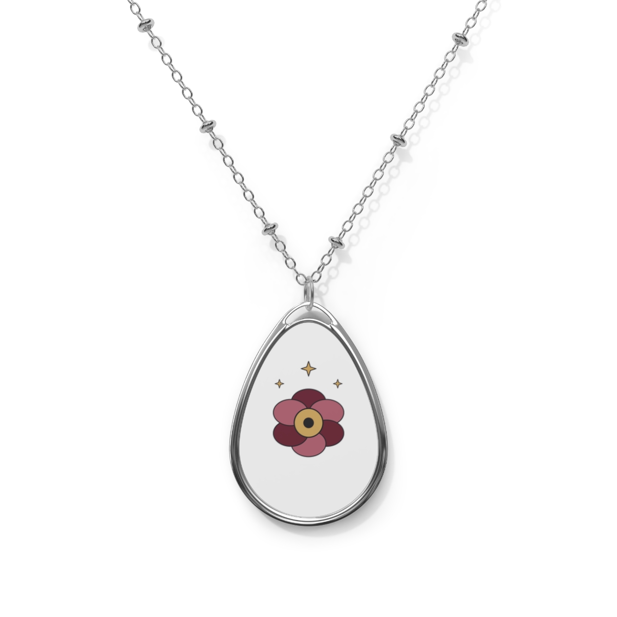 Zoitra Vesper Rose Oval Necklace