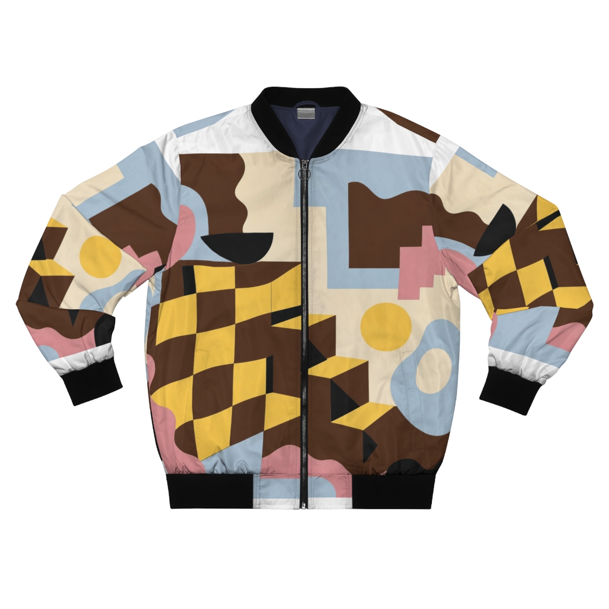 Zoitra Sculptural Check Bomber Jacket