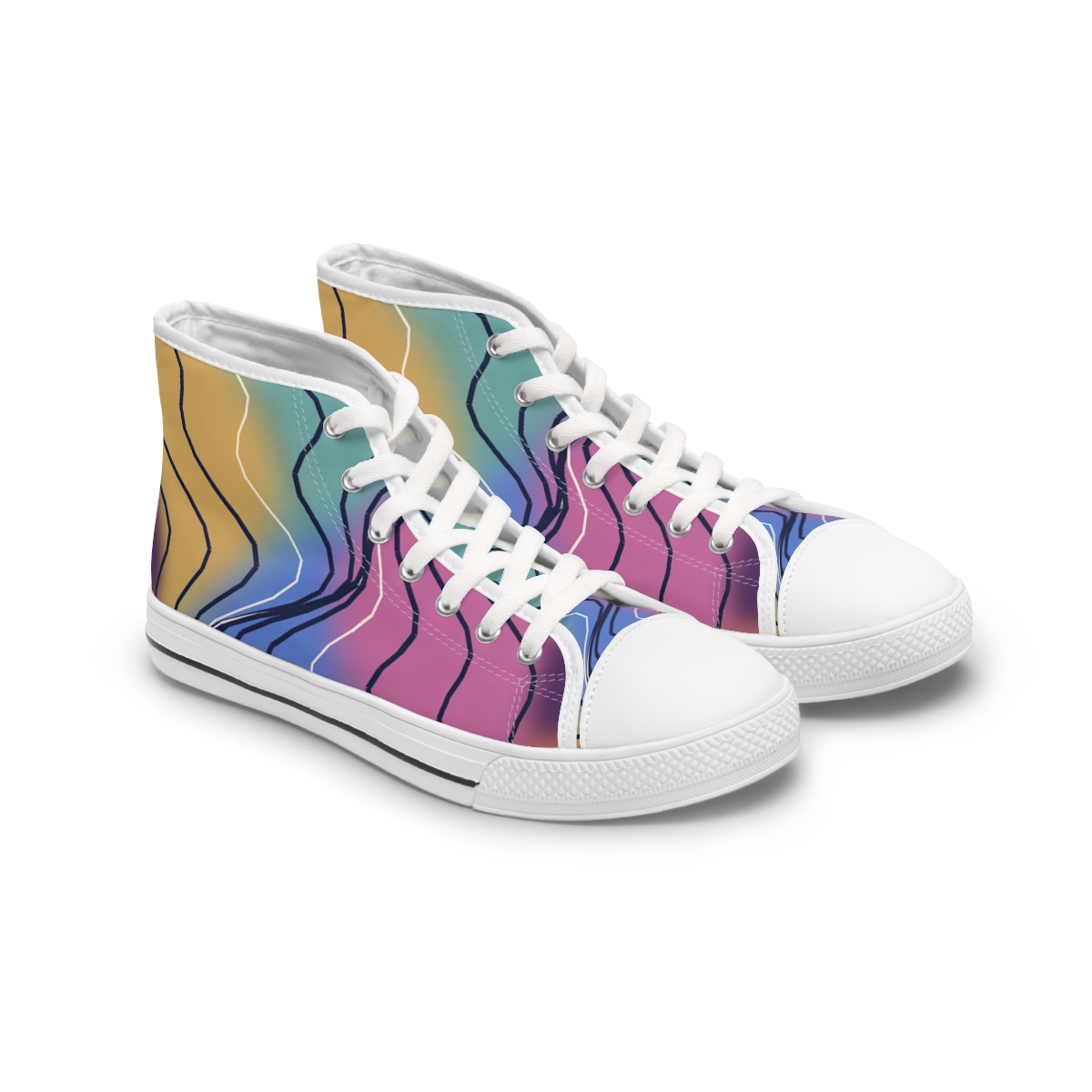 Zoitra Mineral Wave Men's High-Top Sneakers