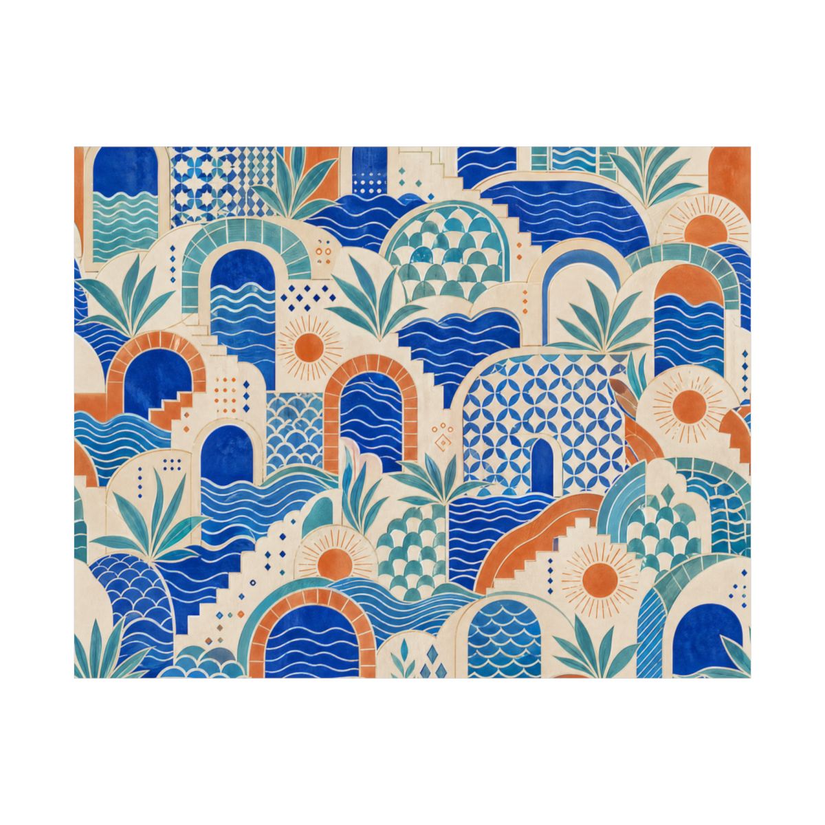 Zoitra Cerulean Maison Art Print